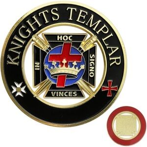 Knights Templar Metal Car Decal Emblem